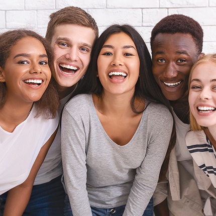 smiling and confident teens