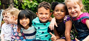 group of little kids smiling